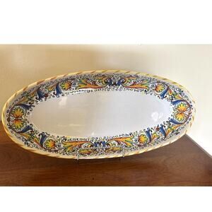 Vintage Italian Meridiana Ceramiche Oval Platter-Made in Italy